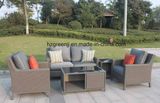 Patio Furniturte Large Sofa Set 0047 with 10mm Half Moon Curve Flat Wicker