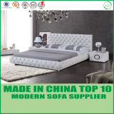 Modern Elegant Design Genuine Leather Bed for Bedroom