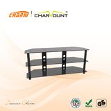 Classial 2 Tiers Tempered Glass TV Floor Stand (CT-FTVS-K104BS)