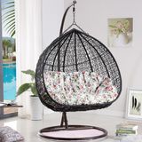 Luxury Outdoor Furniture Double Seat Swing Rattan Egg Chair Living Room Swing Chair (D151)