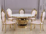 Royal Dining Room Furniture Dining Table with Stainless Steel Base