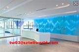 Tw LED Lighted Office Desk Furntiure Office Reception Desk with SGS