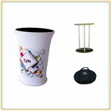 Oval Tension Fabric Counter with Stretchy Graphic