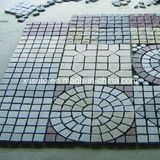 Various Colors Cheap Granite Cube Stone/Cobble Stone on Mesh