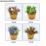 Artificial Plastic Grass and Flower Bonsai for Home Decoration