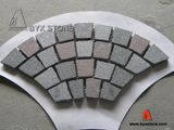 Red & Green & Grey Porphyry Cobblestone for Driveway
