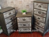 Antique Solid Wood Nightstand with Drawers