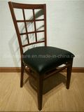 Restaurant Furniture Black Vinyl Seat Window Back Metal Restaurant Chair