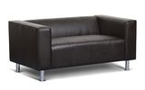 Modern Living Room Two Seater Faux Leather Sofa in Box (516)
