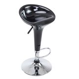 Fashion ABS Bombo Club Leisure Plastic Style Swivel Barstool Black