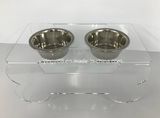 Custom Shaped Acrylic Pet Feeder Acrylic Dog Bowl