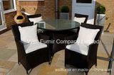 London Rattan Luxury Rattan Circular Shape Dining Garden Furniture Set