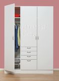 White Swing Door Wardrobe (BF22)