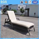 Outdoor Pool Chair Furniture Rattan Lounger with Cushion