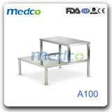 Hospital Stainless Steel Double Step Stool for Patient