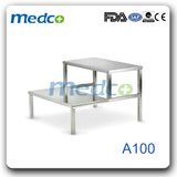 Hospital Stainless Steel Double Step Stool for Patient