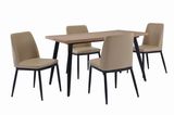 Kitchen Furniture Wooden and Metal Dining Table Set