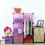 Pink Color Wardrobe, Storage Organizer, Storage Cabinet (FH-AL0021-3)