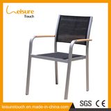 Hotel/Home Outdoor Dining Set Patio Garden Textilene Cafe Brushed Aluminum Restaurant Beer Chair Patio Furniture