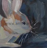 Wholesale Canvas Wall Art Rabbit Oil Paintings for Home Decoration