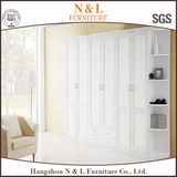 Modular Size Bedroom Furniture White Color Wooden Wardrobe