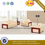Wooden Base Leather Surface Waiting Sofa (HX-CS026)