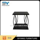 Dining Room Small Glass Side Table with Marble Top