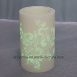 Printing Blinking Flameless Battery Operated Safe Use LED Candle for Decoration