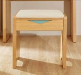 Solid Wooden Stool Leather Stool Dressing Stool (M-X2076)