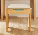 Solid Wooden Stool Leather Stool Dressing Stool (M-X2076)