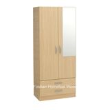 Bedroom Furniture 2 Door Mirrored Wardrobe with 2 Drawers (WB60)
