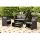 Rattan Wicker Conservatory Aluminium Outdoor Garden Patio Corner Sofa Set