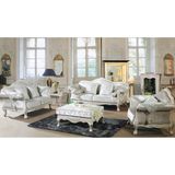 Antique Sofa with Wooden Sofa Frame and Side Table (D650)