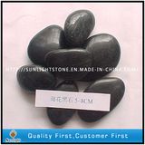 Polished Black Pebbles Stone, Cobble Stone for Landscape