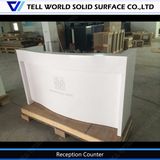 Modern Pure Acrylic RGB LED Lighting Commercial Office Furniture Office Front Reception Desk