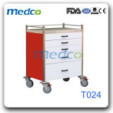 Factory Direct! Medical Metal Steel Hospital Crash Cart Trolley for Patient Treatment