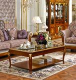 0038 Import Beech Solid Wood Carved by Hand Style Coffee Table