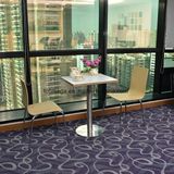 Fast Food Restaurant Table and Chair with Stainless Steel Round Bottom