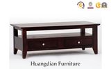 Antique Wooden Rectangle Living Room Center Coffee Table with Drawers (HD108)