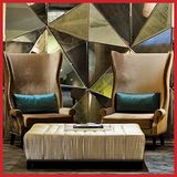 Wooden Lobby Sofa Modern Lounge Chair for Hotel Villa