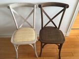 Beech Wood Wedding Cross Back Chairs with Rattan Seat