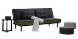Simple 2 Folded Lying Sofabed with Wooden Legs