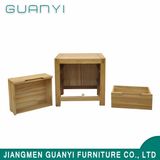 Shabby Chic White Night Stand, French Wooden Bedside Table with 2 Drawers