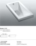 Classical Rectangel Acrylic Home Bathtub