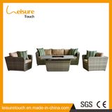 Home Hotel All Weather Rattan Modern BBQ Fire Pit Table Outdoor Garden Wicker Lounge Chair Furniture