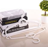 Multifunctional Non-Slip White Plastic Clothes Hangers with Hooks