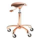 Bling Rose Gold Barber Chair Star Base Chair with Wheels