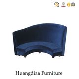 Round Sofa Bar Furniture Restaurant Half Circle Velvet Booth Sofa Design (HD667)