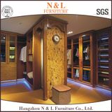 Big Wood Wardrobe Closet with Glass Doors