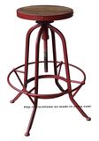 Industrial Metal Furniture Restaurant Vintage Red Bar Stools